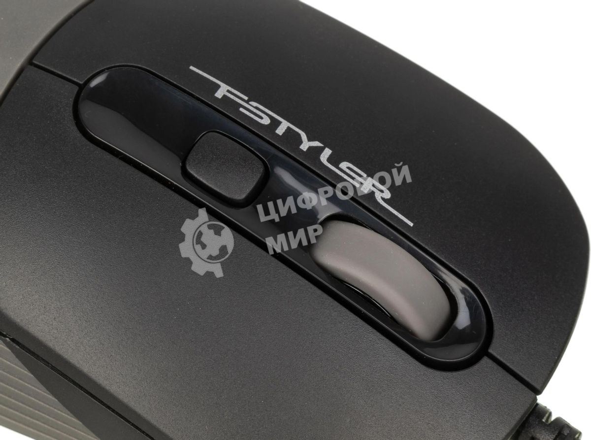 Мышь проводная A4Tech Fstyler FM10 черный/серый, 1600 dpi, USB, кнопки - 4