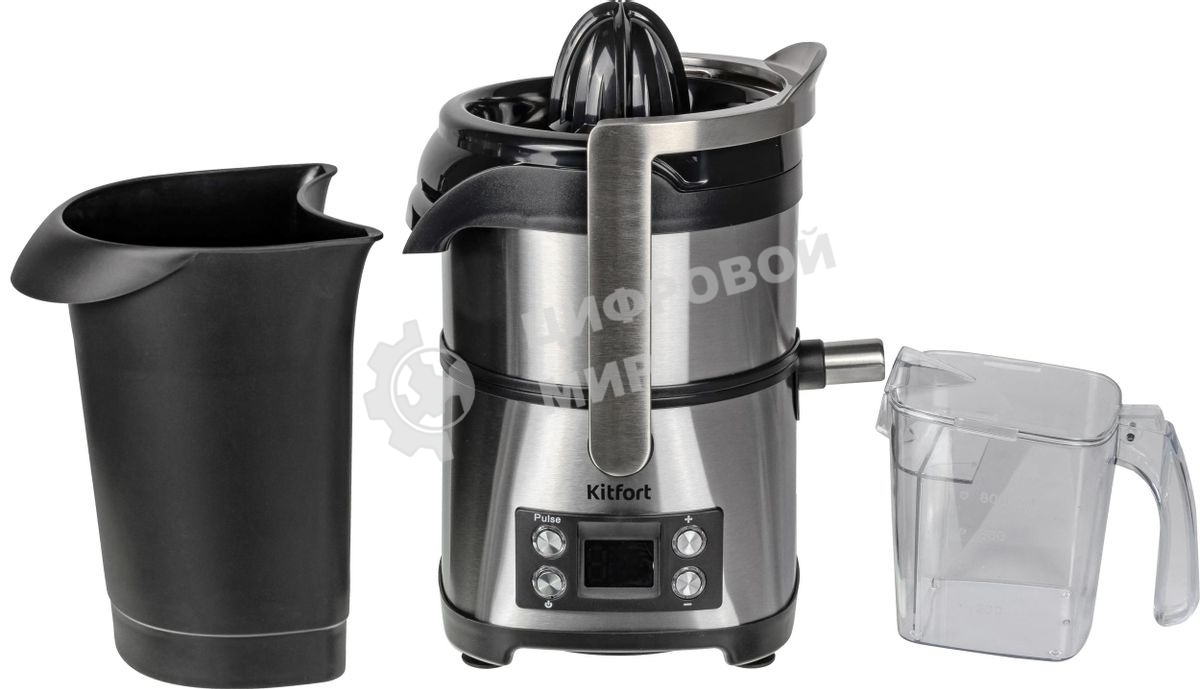 Кухонный комбайн Kitfort KT-1395 800Вт серебристый/черный