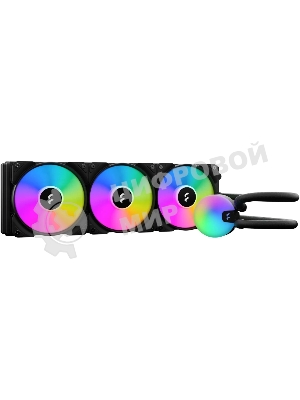 Система жидкостного охлаждения для ПК/Water Cooling System Fractal Design Lumen S36 V2 RGB (200W, 360mm, Black, ARGB/Fans: 3x120mm, 56CFM, 33.2dBA, 2000RPM/Pump height 67mm, 22dBA, 4000RPM, Rad thickness 27mm/S: 1851, 1700, 1200, 115X, 2011, 2066, AM5, AM4)
