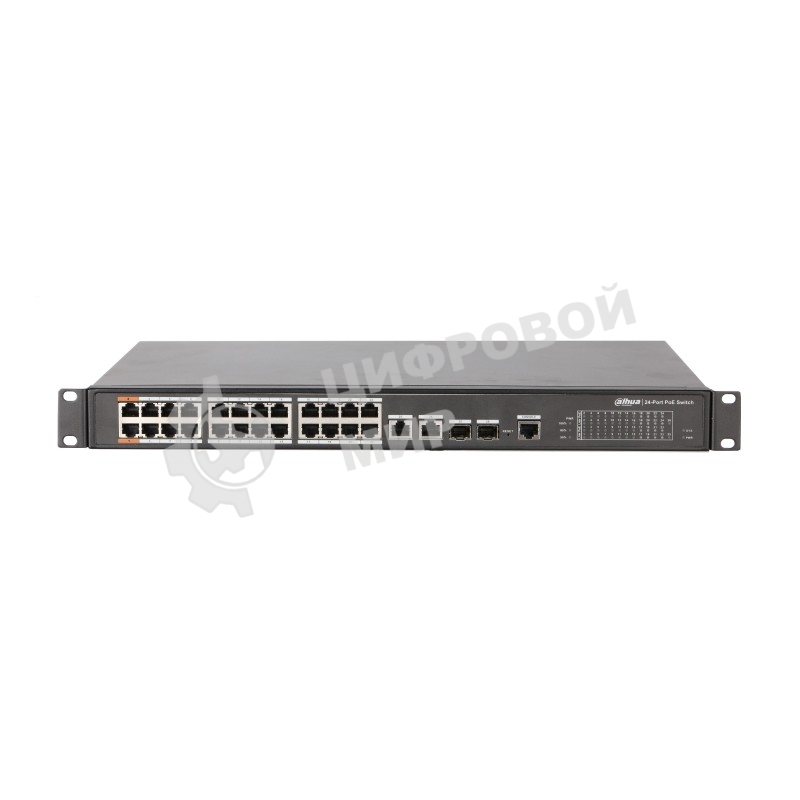 Коммутатор Dahua DH-PFS4226-24ET-360, 24×1 Гбит/с + 2×1 Гбит/с Combo, управляемый