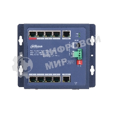 Коммутатор Dahua DH-CHS4110-8ET-90-F, 8×100 Мбит/с + 1×1 Гбит/с, управляемый