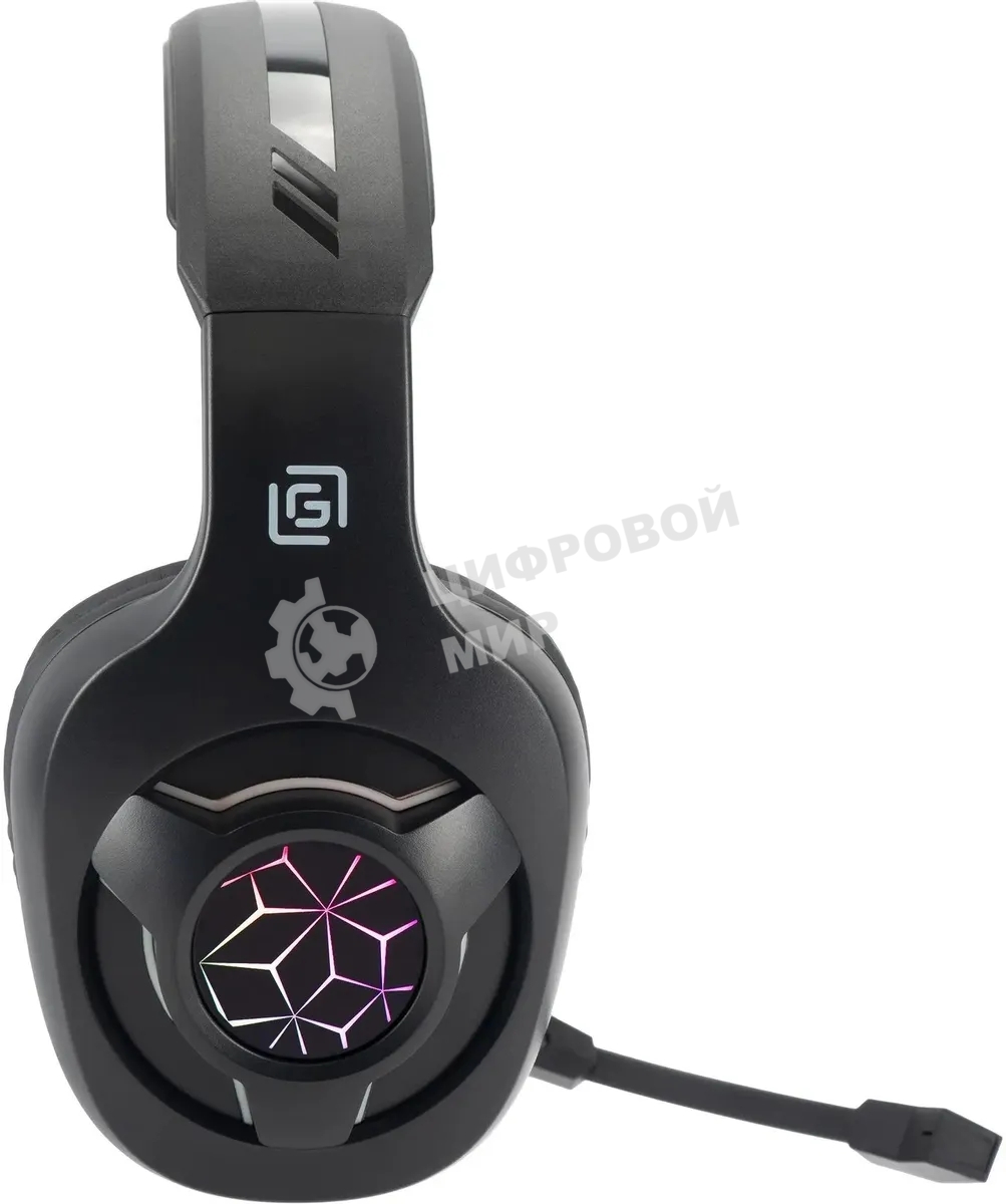 Гарнитура беспроводная/проводная с микрофоном Оклик HS-L575G черный накладные BT оголовье (1895253)