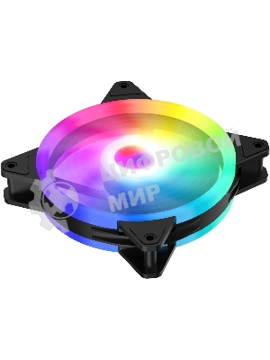 Вентилятор для корпуса GMNG GG-CF120ARGb2-PWMBK черный, 120 мм, 1500 об/мин, 26 дБ, 4 pin