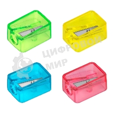 Точилка для карандашей ручная Deli EH034 Comico, 1 отверстие, пластик, ассорти