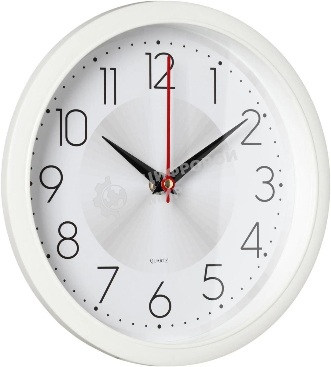 Часы настенные аналоговые Бюрократ WallC-R69P D22см белый