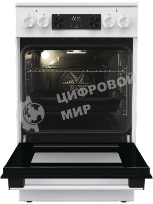 Плита электрическая Gorenje GEC5C61WG белый, конфорок 4 электрических, духовка 70 л, 50 см x 85 см x 59.4 см (без крышки)