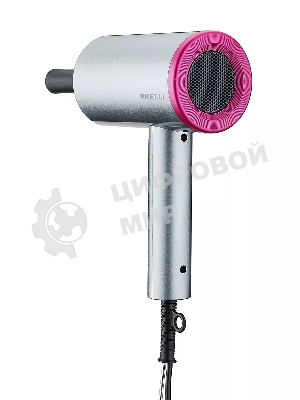 Фен Kelli KL-1101 серебристый/розовый, 2400 Вт