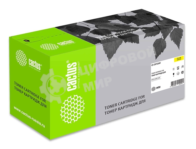 Картридж лазерный Cactus CS-C9732A желтый (12000 стр.) для HP Color LaserJet 5500/5550