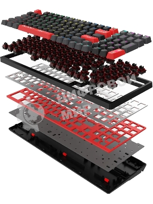 Клавиатура проводная A4Tech Bloody S98 (S98 RED) USB черный/красный