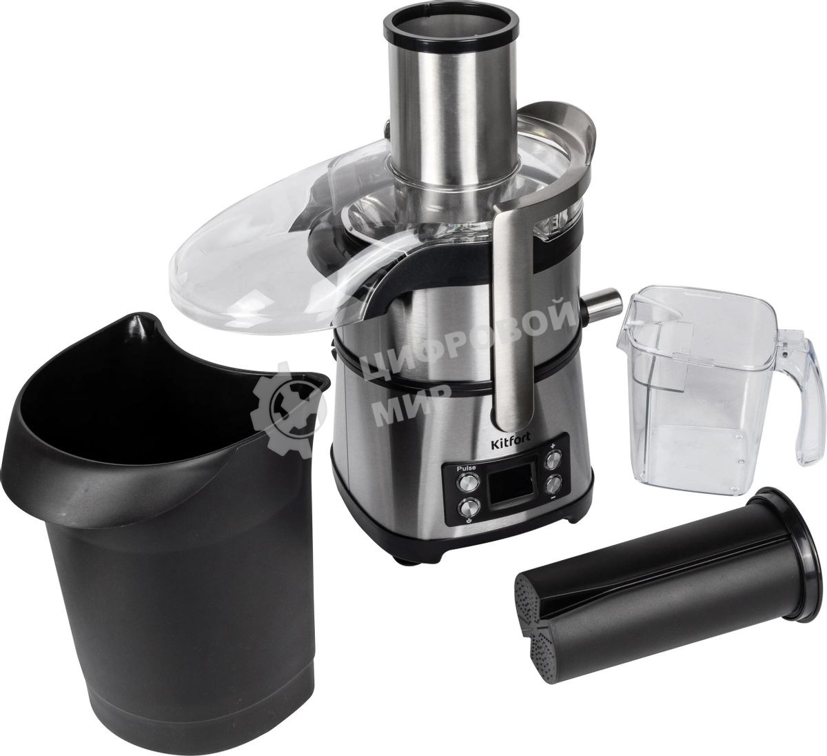 Кухонный комбайн Kitfort KT-1395 800Вт серебристый/черный