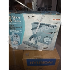 (Поврежденная упаковка) Набор для влажной уборки HP-MB04 Happy Panda с ведром с механизмом отжатия и 2 насадками ПВА
