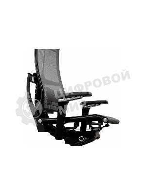 Кресло руководителя эргономичное Метта Yoga Spine Black Edition черный сиденье черный сетка с подголов. крестов.5-луч. металл хром