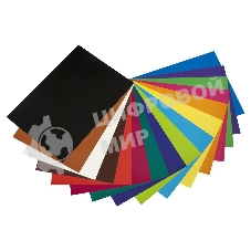 Картон цветной Silwerhof двусторонный мелованный, 16л. 16цв. A4 Монстрики папка