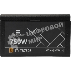 Блок питания Thermalright TR-TB750S, 750W 80 PLUS Bronze, (ATX, 3, PCIe 5.0, Non-modular, 1x24(20+4)pin 550мм, 1xCPU*2 8(4+4)pin 600+150мм, 1xPCIe*2 8(6+2)pin 500+150мм, 1x12VHPWR PCIe 5.0 12+4pin 600мм, 1xSATA*3+MOLEX4pin*1 400+150+150+150мм, 1xSATA*2+MOLEX4pin*2 400+150+150+150мм, Active, 120x120мм, 150x140x86mm, APFC, )