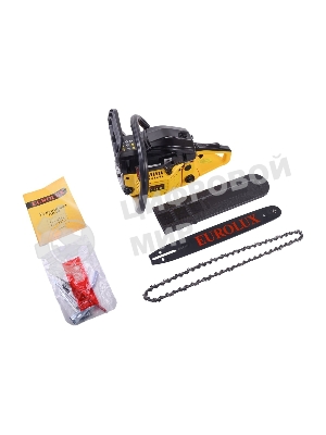 Бензопила Eurolux GS-5220 2400 Вт,Длина шины мм/дюймы 505/20” Объем двигателя см3 52 70/6/8