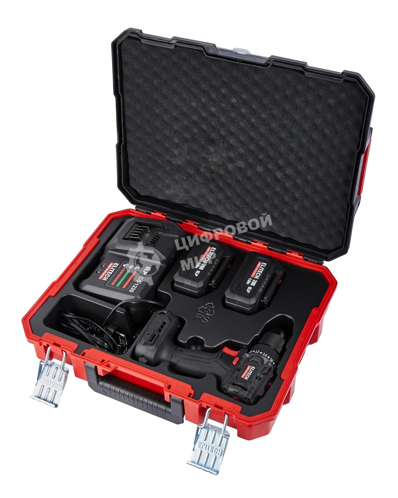 Дрель-шуруповерт аккумуляторная Elitech CD 20SL2 (E2201.040.02) 80Вт аккум. патрон:быстрозажимной (кейс в комплекте) (205718)