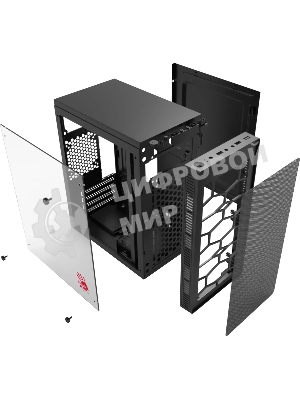 Компьютерный корпус Bloody BD-CC101 черный без БП mATX 1x80мм 1x92мм 2x120мм 2xUSB 2.0 1xUSB 3.0 audio