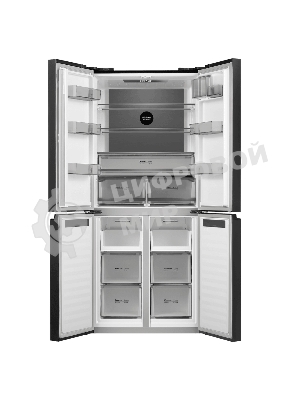 Холодильник Maunfeld MFF192NFSB01 Inverter черная сталь трехкамерный 334/184л морозилка снизу, No Frost, Side by Side