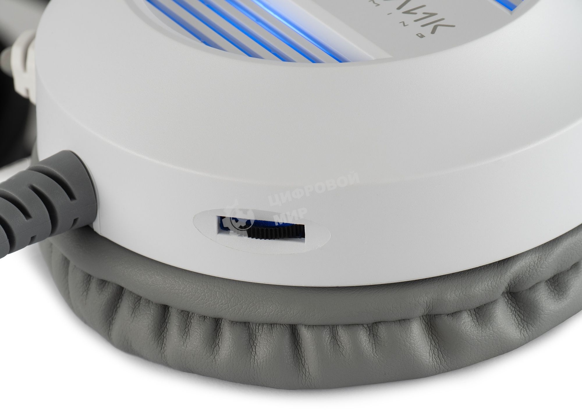 Гарнитура проводная с микрофоном Оклик HS-L300G White белый 2.2м мониторные USB оголовье (1796952)