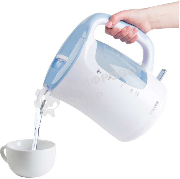 Чайник электрический Sencor SWK 2510WH пластик, 2,5 л, 2200 Вт, белый