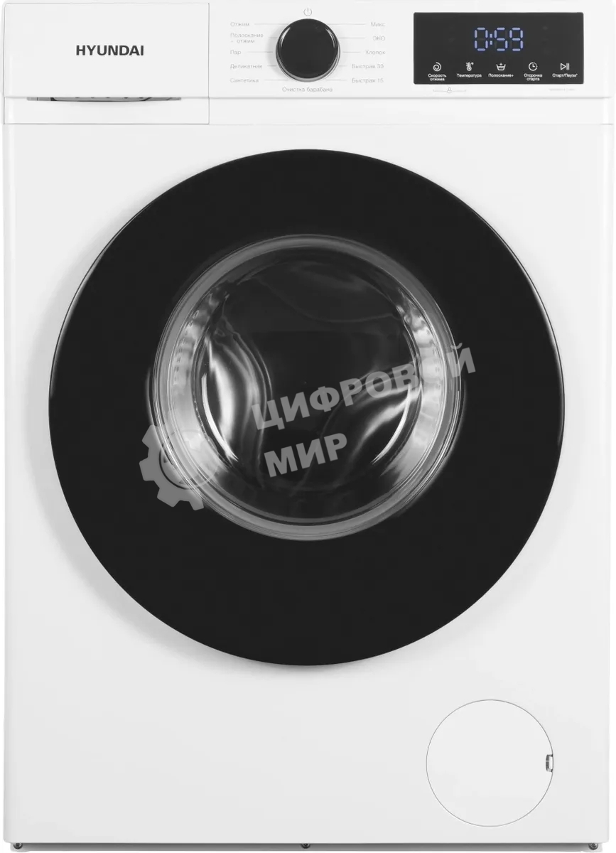 Стиральная машина Hyundai WME8212 класс: A загр.фронтальная макс.:8кг белый инвертер