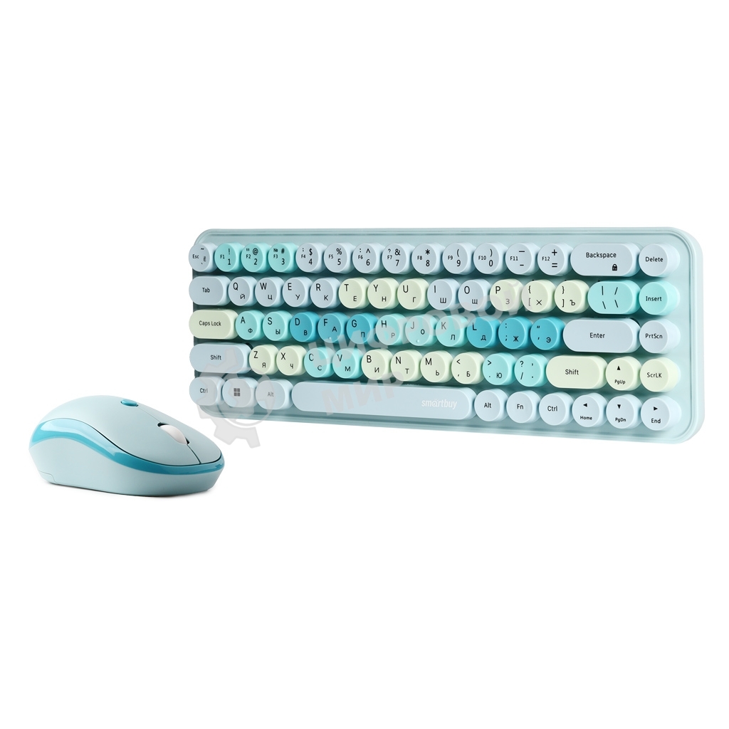 Комплект клавиатуры + мышь Smartbuy (SBC-676390AG-T) 676390 бирюзовый