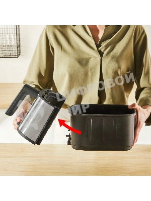 Аэрогриль Tefal Easy Fry Silence EY552DE0 серебристый, 1670 Вт, 5 л, сенсор, 10 программ