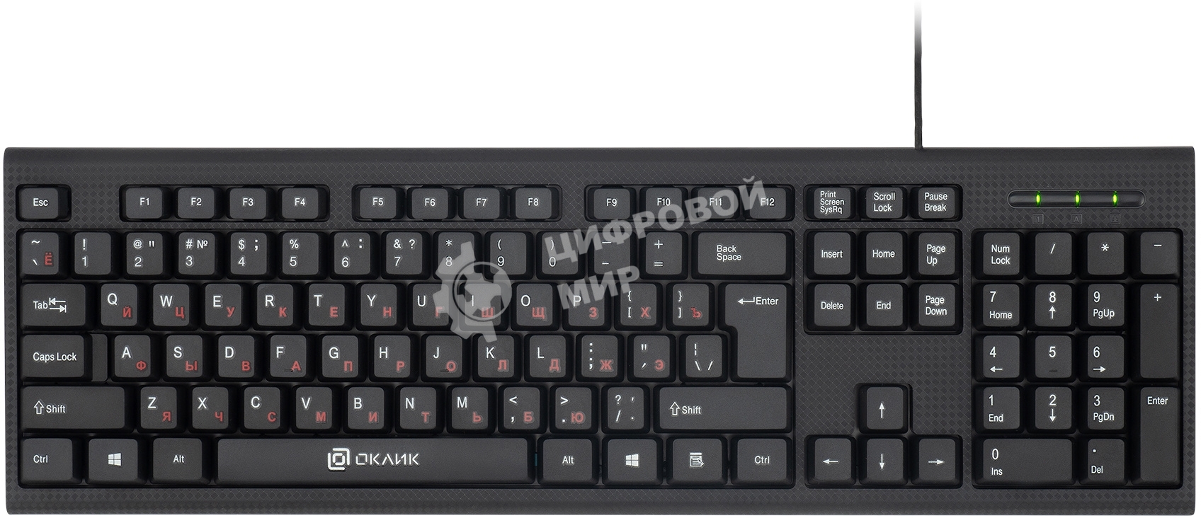 Комплект клавиатура + мышь Oklick 630M клав:черный мышь:черный USB