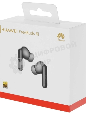 Наушники TWS Huawei FreeBuds 6i (Orca-T100) черный, внутриканальные, Bluetooth, активное шумоподавление, до 8 ч