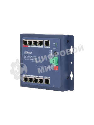 Коммутатор Dahua DH-CHS4110-8ET-90-F, 8×100 Мбит/с + 1×1 Гбит/с, управляемый