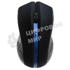Мышь беспроводная Oklick 615MW черный/синий, 1000 dpi, радиоканал, USB, кнопки - 3