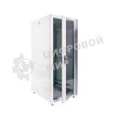 Шкаф телекоммуникационный напольный ЦМО ШТК-Э, IP20, 30U, 1454х600х1000 мм (ВхШхГ), дверь: стекло, боковая панель: сплошная, разборный, серый