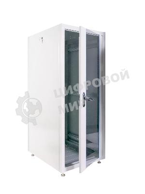Шкаф телекоммуникационный напольный ЦМО ШТК-Э, IP20, 30U, 1454х600х1000 мм (ВхШхГ), дверь: стекло, боковая панель: сплошная, разборный, серый