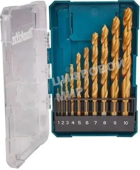 Набор сверл Makita D-72849 по металлу (10пред.) для дрелей