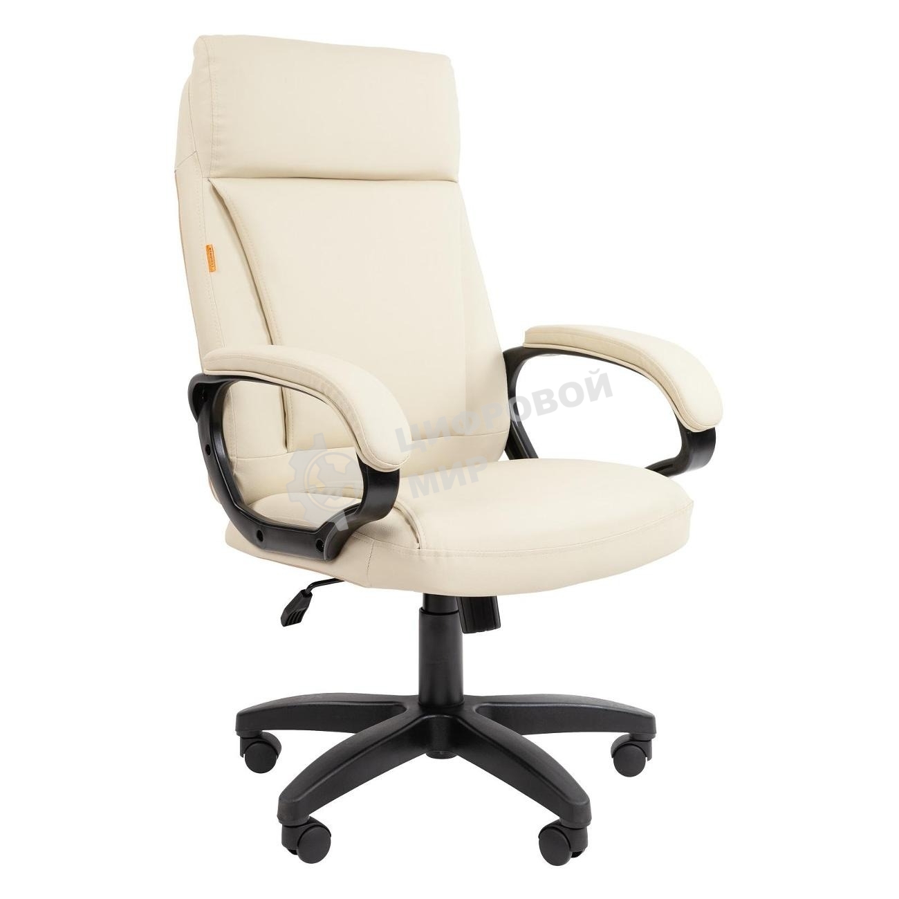 Кресло офисное Chairman 794 LT светло-бежевый, экокожа, черный пласт. Россия