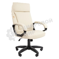 Кресло офисное Chairman 794 LT светло-бежевый, экокожа, черный пласт. Россия