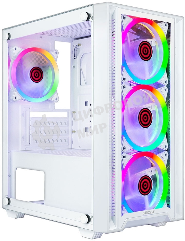 Компьютерный корпус Ginzzu CL620 mATX FAN 4*12FRGb