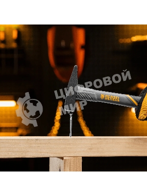 Молоток слесарный Denzel 200 г, кованый, фибергласовая рукоятка c TPR покрытием