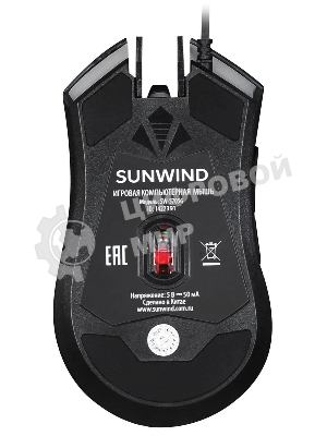 Мышь проводная SunWind SW-M705G черный, 3600 dpi, USB, кнопки - 6