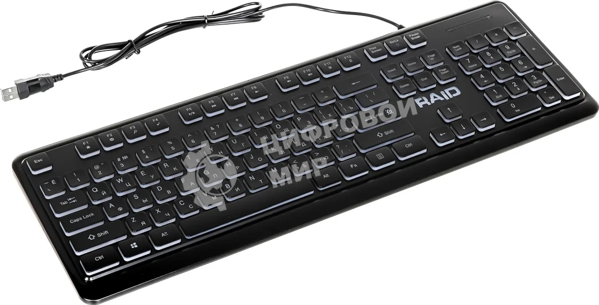 Клавиатура проводная Defender Raid GK-778DL, USB, черный