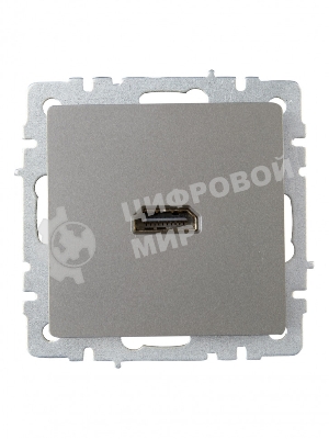 Розетка HDMI IEK BRITE РHDMI-0-БрС сталь
