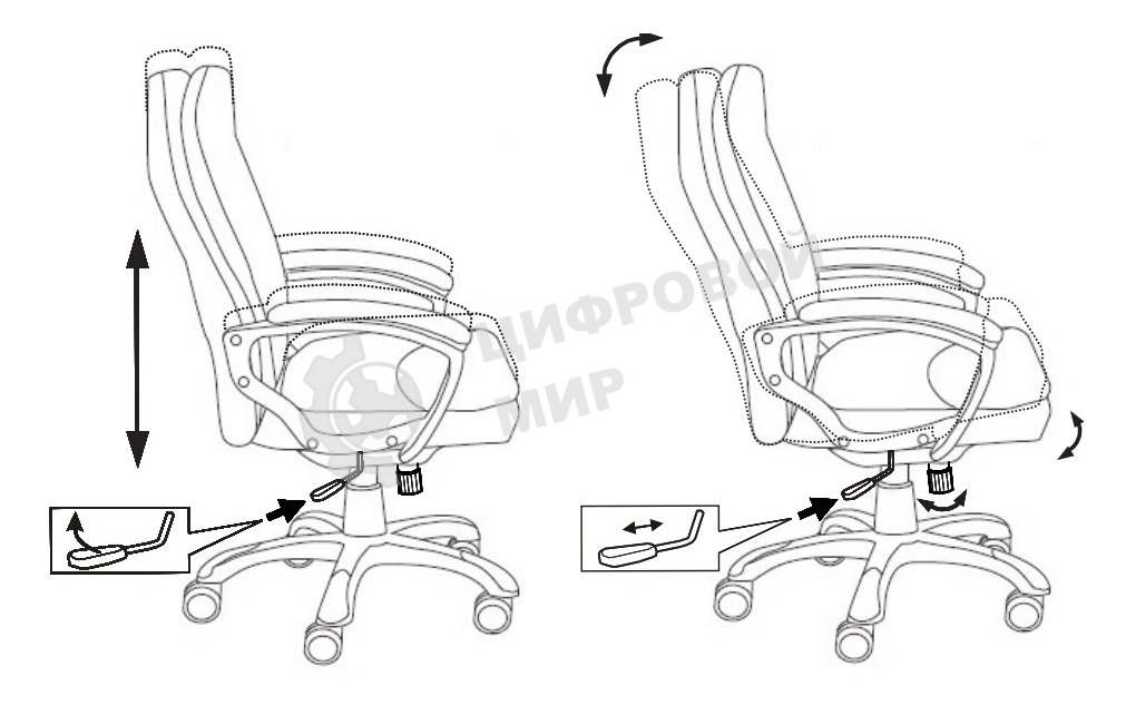 Кресло руководителя Бюрократ CH-868N Leather Venge черный, искусственная кожа, крестовина пластик