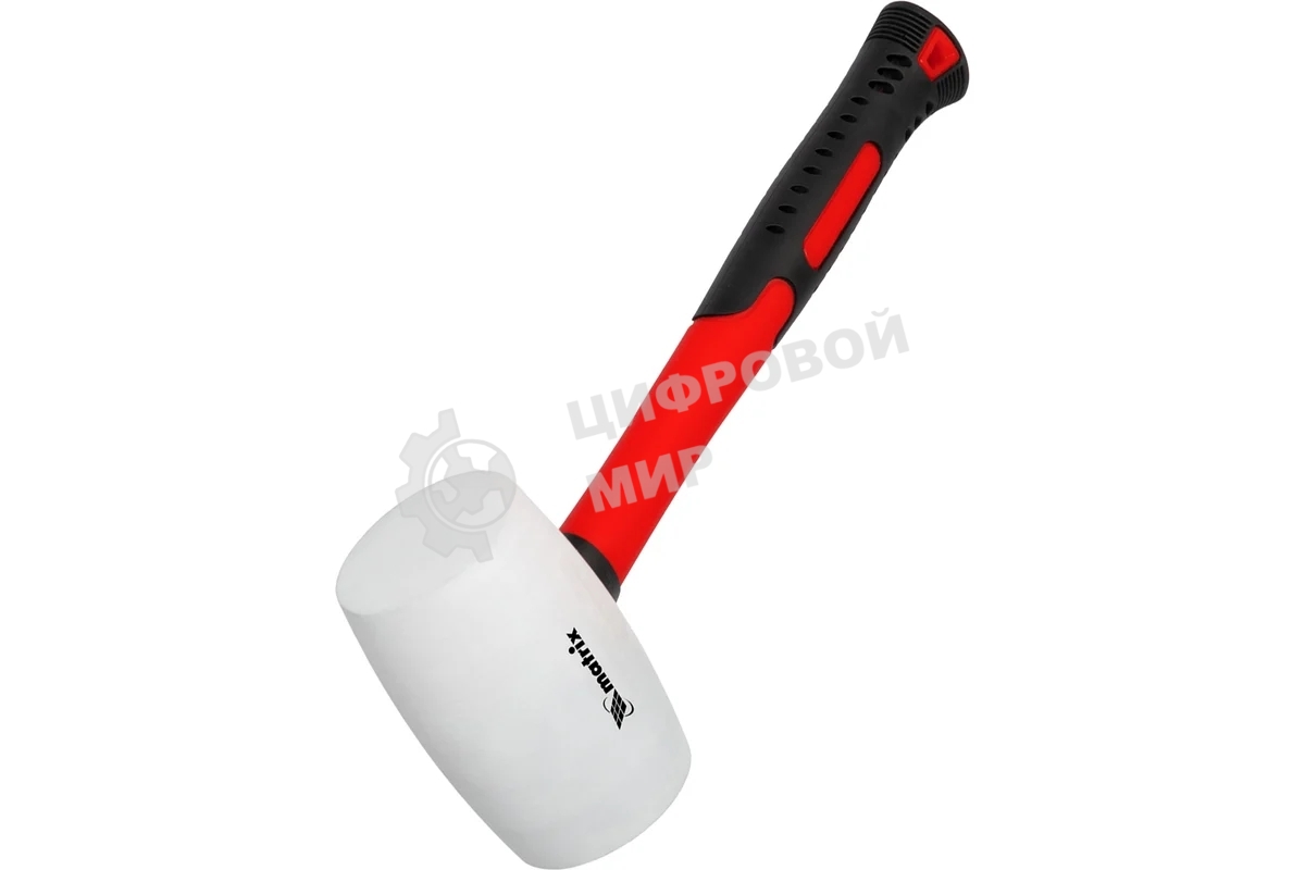 Киянка резиновая Matrix 11196 450 г, белая резина, фибергласовая рукоятка