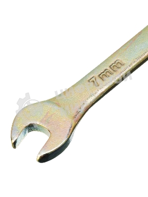 Ключ комбинированный Сибртех 7 мм, желтый цинк 14973