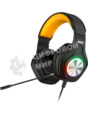 Гарнитура MARVO HG9084 Pulz 80 чёрный, проводная, USB, подсветка