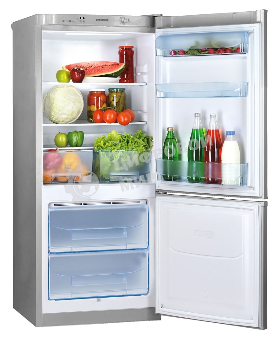 Холодильник Pozis RK-101 В серебристый металлик двухкамерный 156/57 л морозилка снизу
