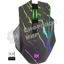 Мышь беспроводная Defender Uran GM-503 черный, 3200 dpi, радиоканал, USB, кнопки - 8