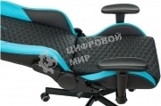 Кресло игровое Knight Neon черный/голубой соты эко.кожа с подголов. крестовина металл