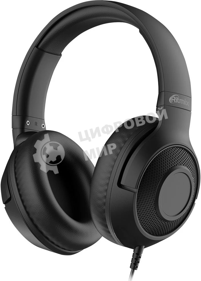 Проводные наушники Ritmix RH-544TV черный, накладные, Jack 3.5 мм