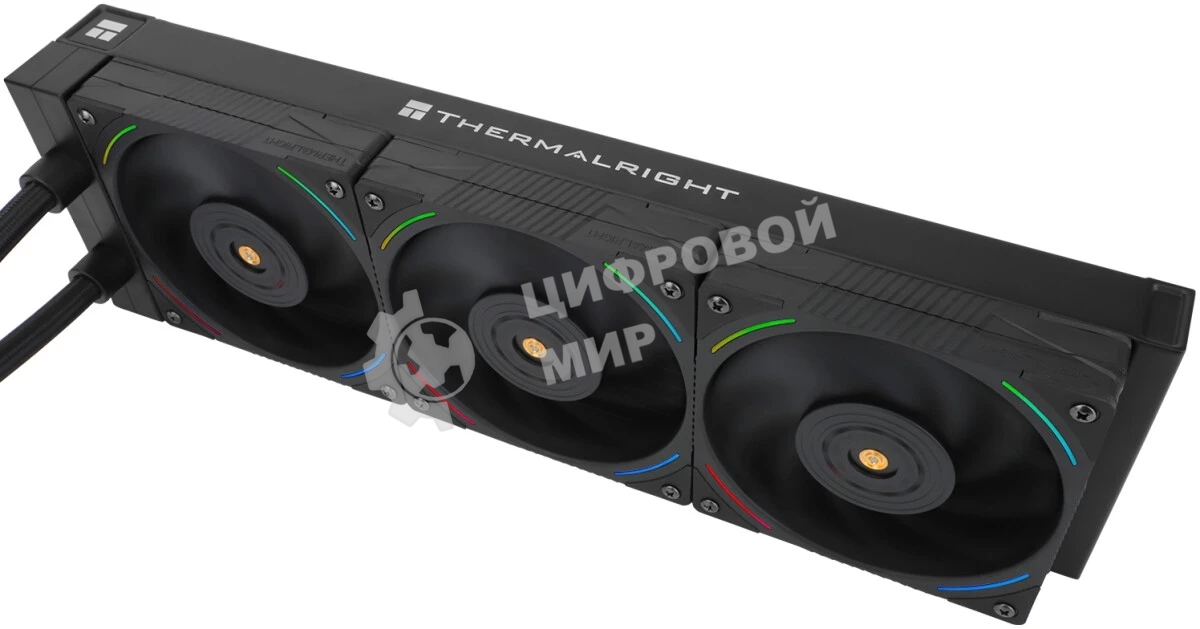 Водяное охлаждение для процессора Thermalright Hyper Vision 360 (360mm, LED, Black, ARGB/Fans: 3x120mm, 69CFM, 27dBA, 2150RPM/Pump height 68mm, 6400RPM, Rad thickness 27mm/S: 1700, 1200, 1851, 115X, 2011, 2066, AM5, AM4)